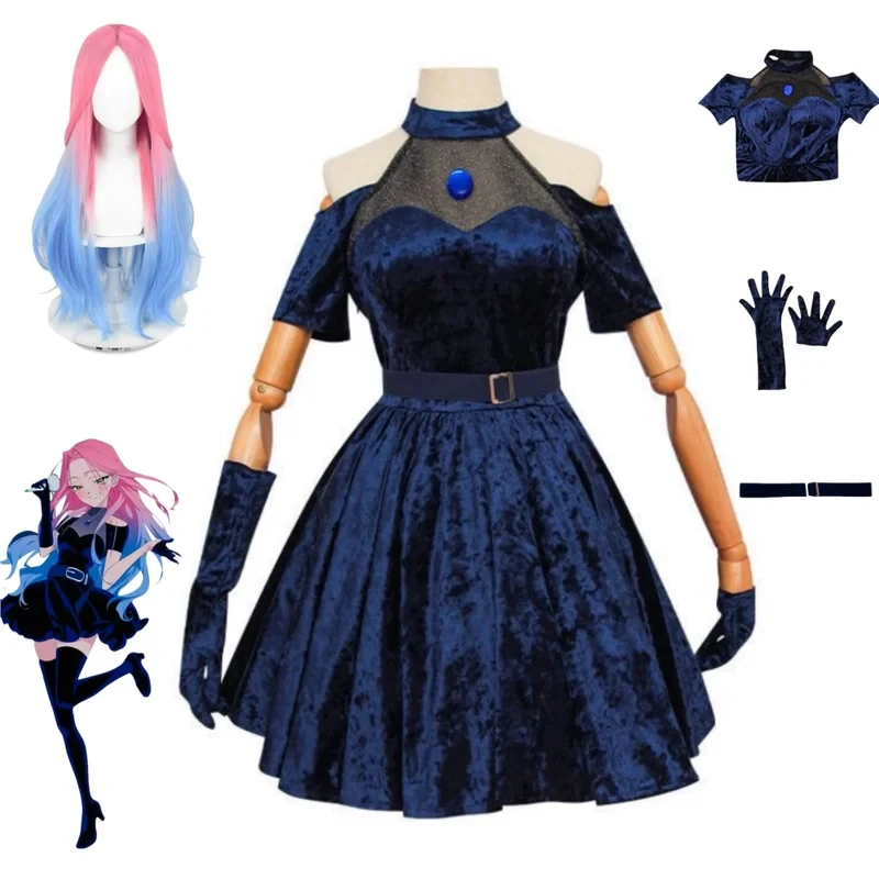 Anime Cosplay Blue Hair - Fantasia de Cosplay Mizi 2026, Fantasia