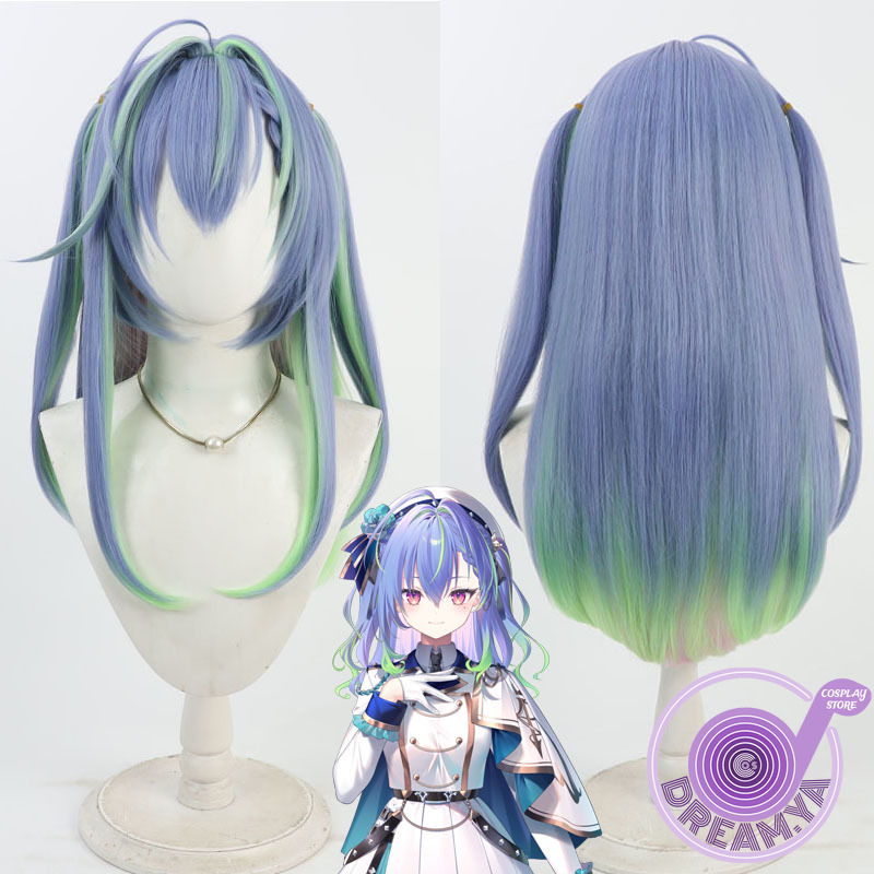 Anime Cosplay Blue Hair - Suzumi nemo peruca cosplay vtuber azul