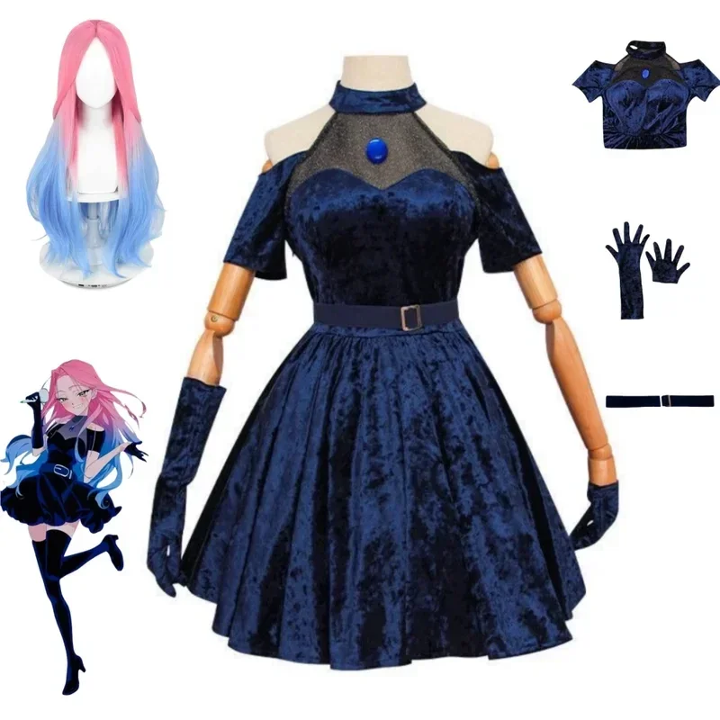 Fantasia de Cosplay Mizi: Traj - Anime Cosplay Blue Hair avaliação e preço