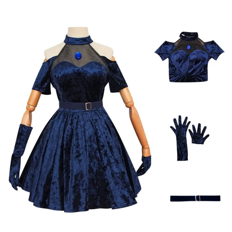 Fantasia de Cosplay Mizi 2026, - Anime Cosplay Blue Hair avaliação e preço