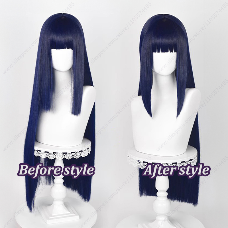 Peruca de cosplay de Hinata Hy - Anime Cosplay Blue Hair avaliação e preço